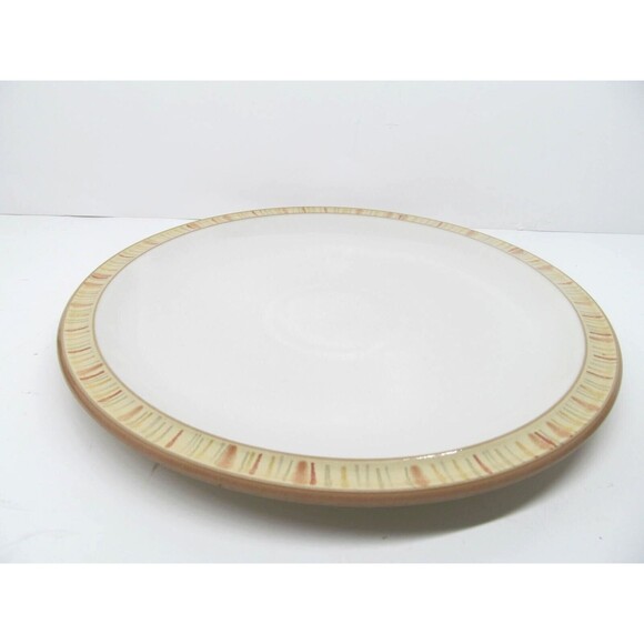 Denby-Langley Caramel Stripes 10 1/2" Dinner Plate Appears New - Picture 5 of 7
